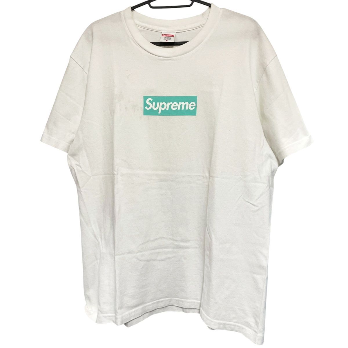 SUPREME シュプリーム × Tiffany Box Logo Tee Mサイズ ホワイト 半袖 Tシャツ メンズ 25003060DS