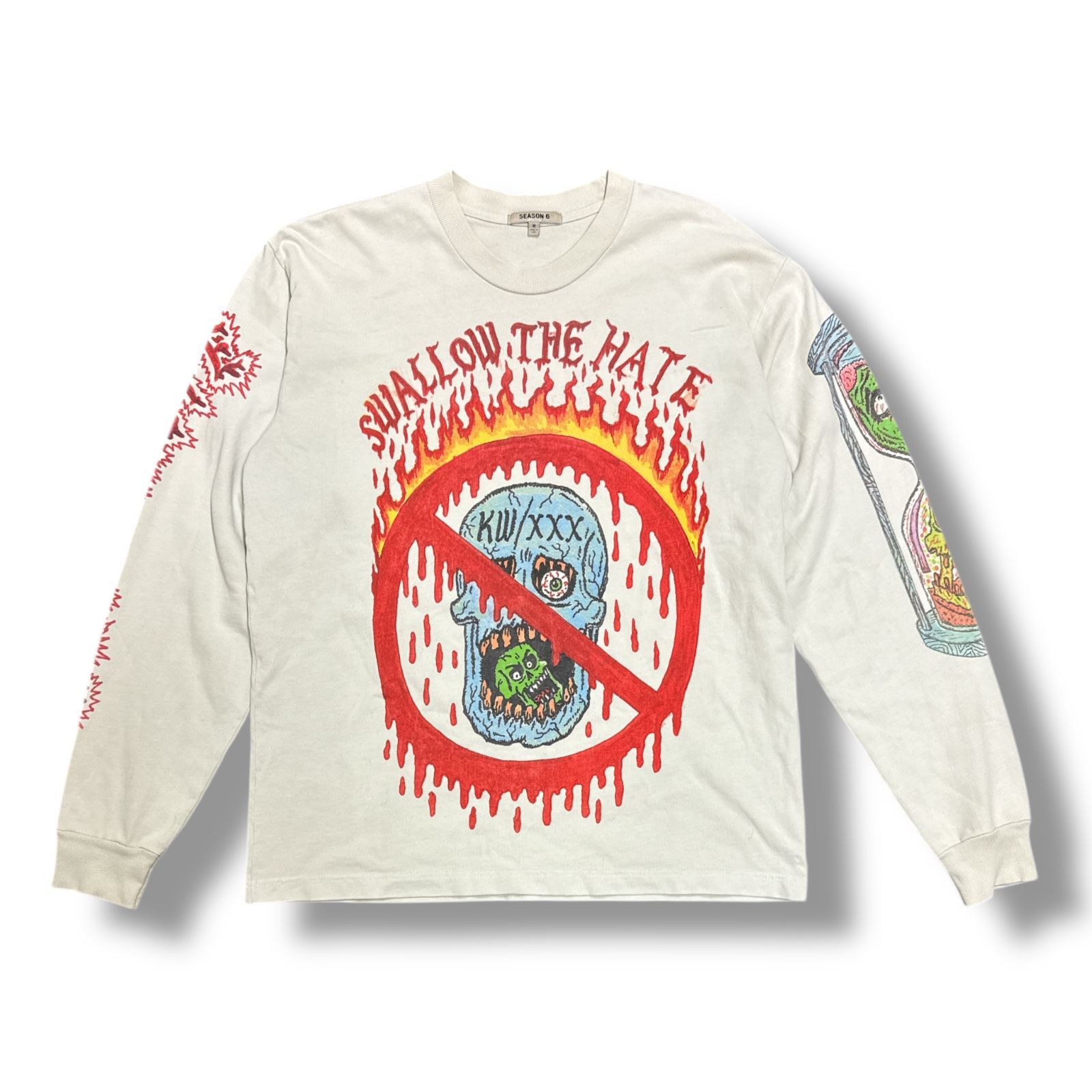 YEEZY SEASON6 × XXX TENTACION 18SS Swallow The Hate Long Sleeve 