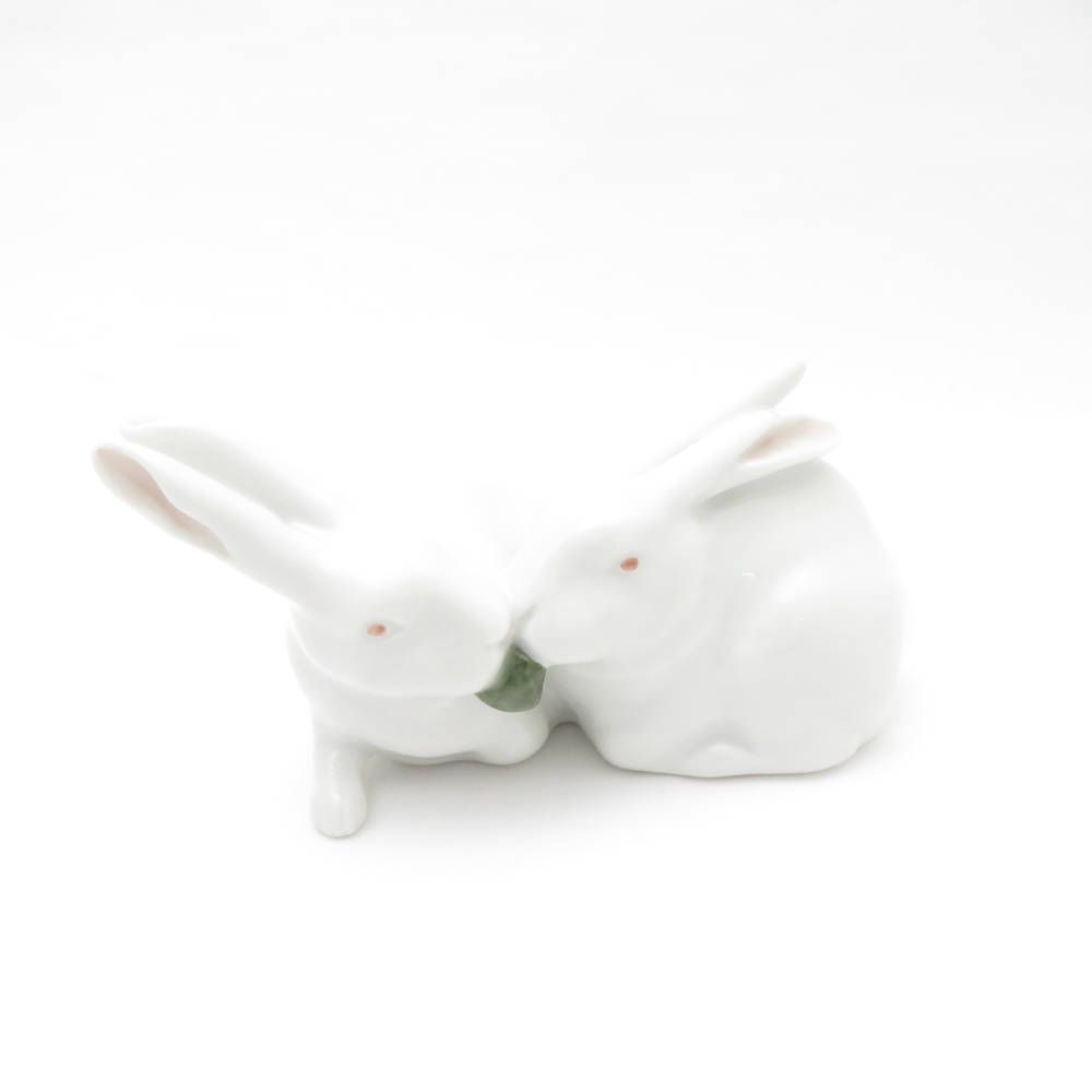 ROYAL COPENHAGEN ロイヤルコペンハーゲン 2004年 Pair of Rabbits ウサギのペア イヤーフィギュリン 1点 SM3778L1 