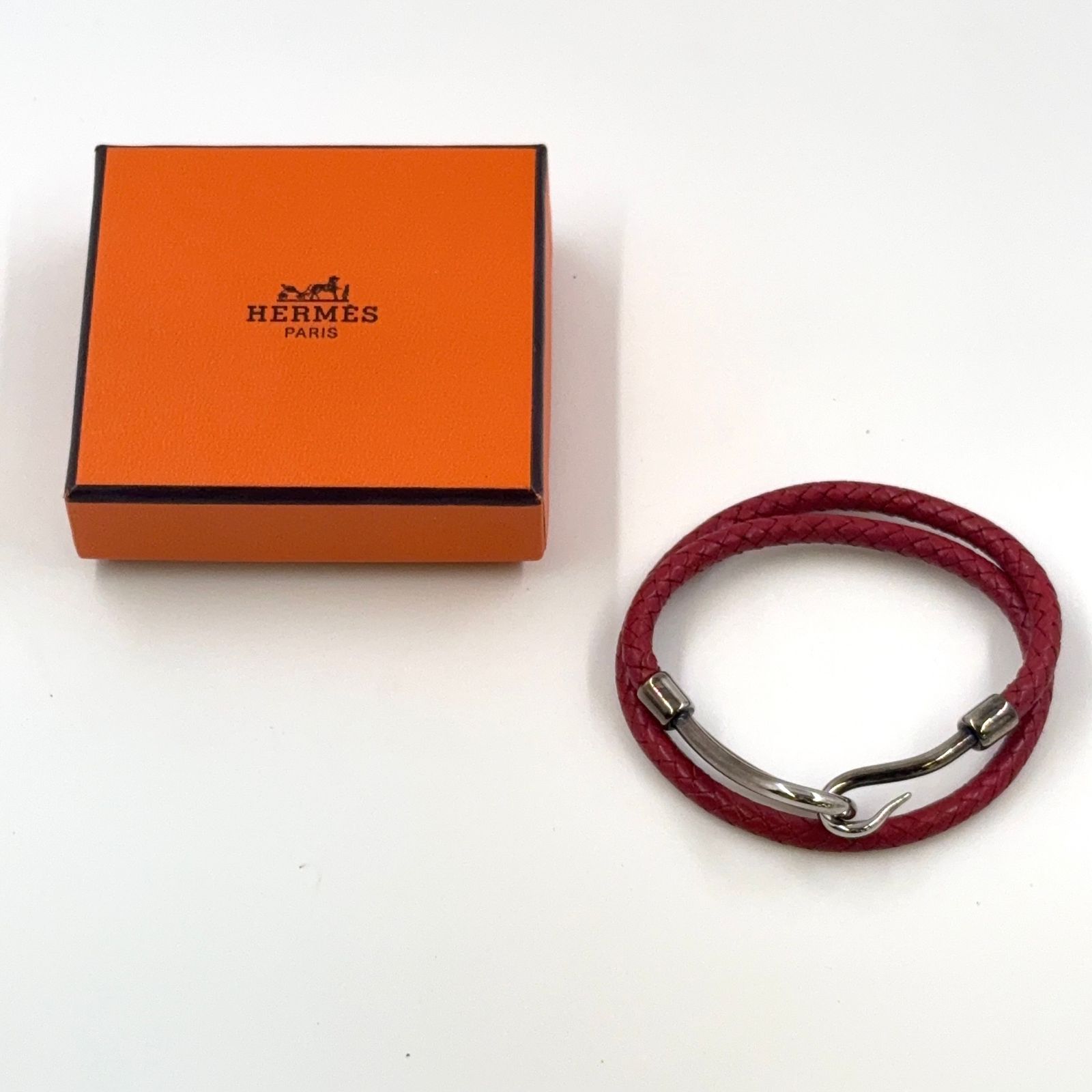 正規品 エルメス Hermès バングル ジャンボレザー 箱 ショッパー 美品 HERMES 極 美品 希少品 エルメス ジャンボ ブレスレット レザー