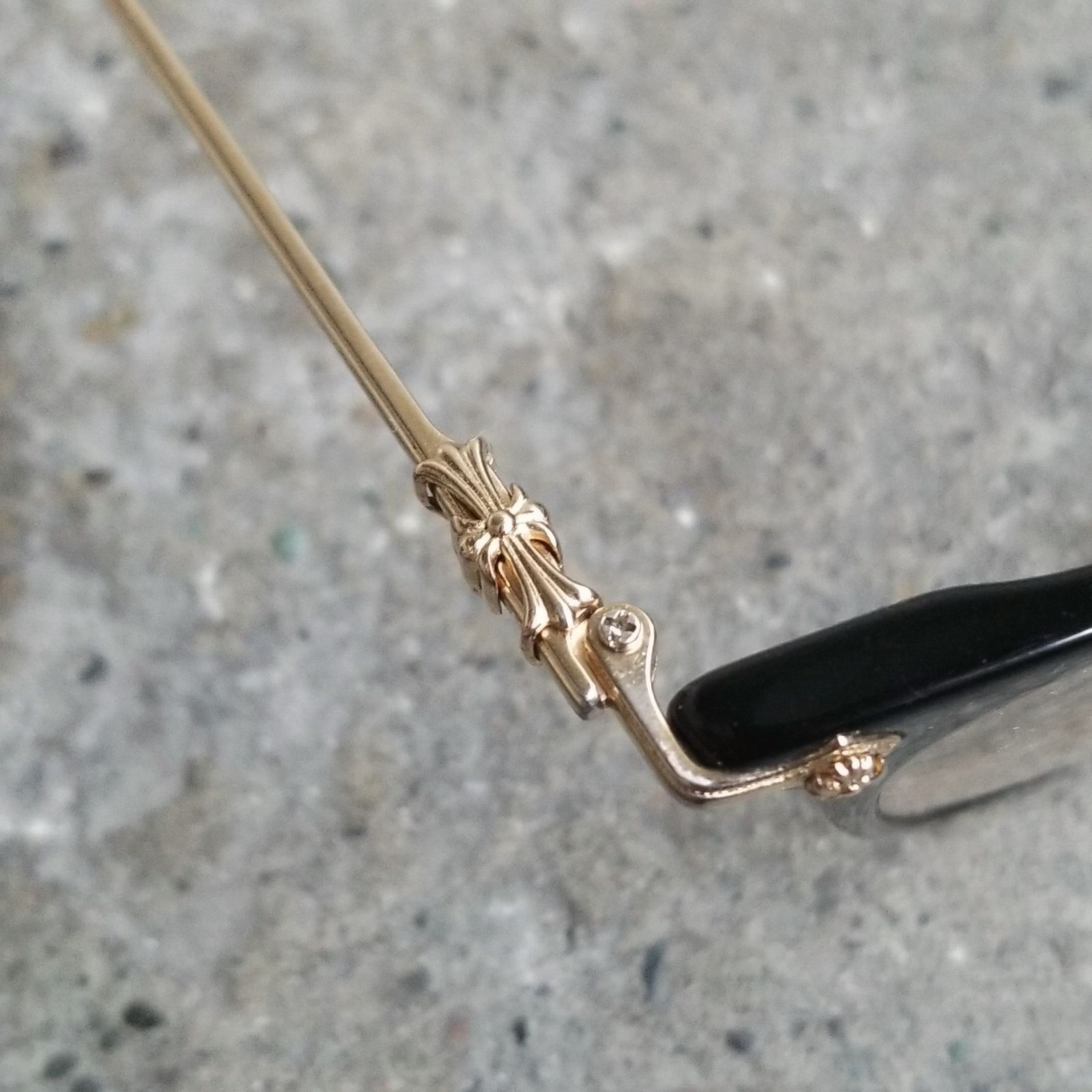 CHROME HEARTS SHAGASS クロムハーツ ブラック ゴールド 眼鏡 51□21