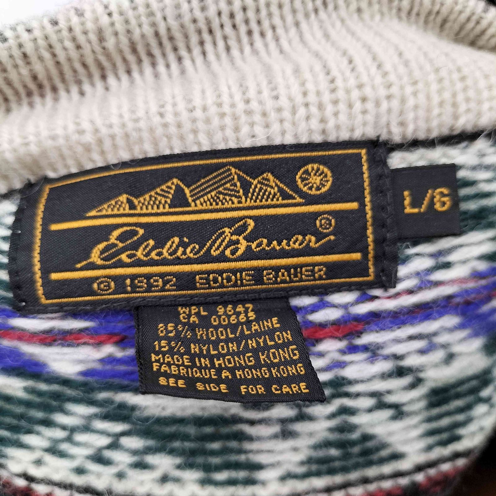 エディーバウアー Eddie Bauer 80S 黒タグ 前期 バーズアイ