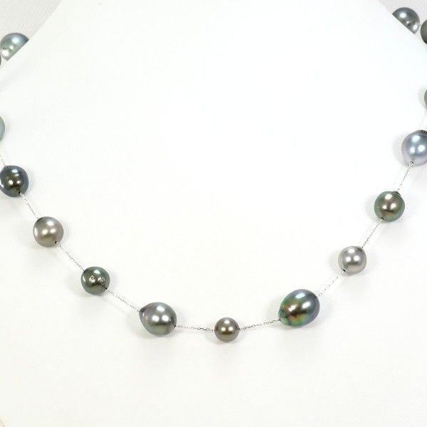 K14WG ネックレス necklace パール 真珠 総重量約32.1g 約70cm