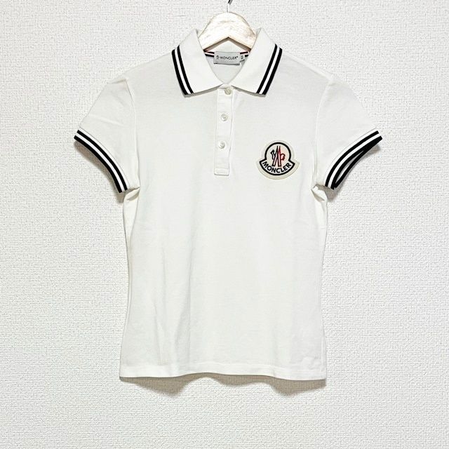 MONCLER(モンクレール) 半袖ポロシャツ サイズXS レディース美品 - 白 