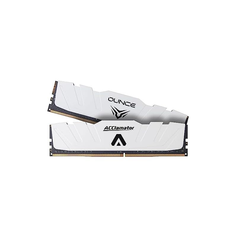 32GB 3200MHz DDR4 Memory | PC4-25600 XMP 1.35V 16GB x 2枚 ヒートシンク付きシリーズ デスクトップPC用 メモリモジュール Acclamator OUNCE 1