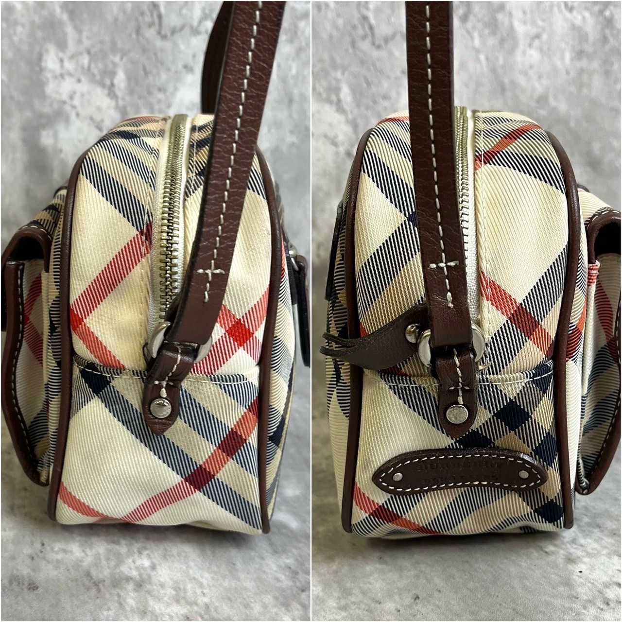 良品 BURBERRY バーバリー ショルダーバッグ ノバチェック カメラ 