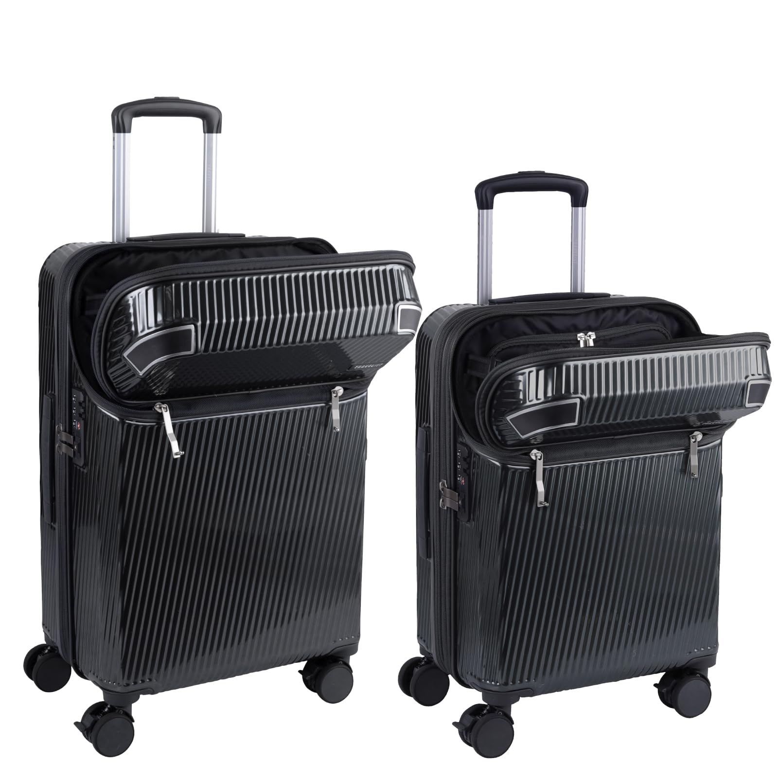 ブレーキ付き 拡張機能 トップオープン フロントオープン ACCEL ジッパー トラベリスト キャリーケース アクセル TRAVELIST