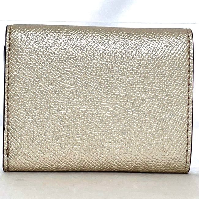 コーチ 三つ折り 財布 シャンパンゴールド 76303 美品 レザー