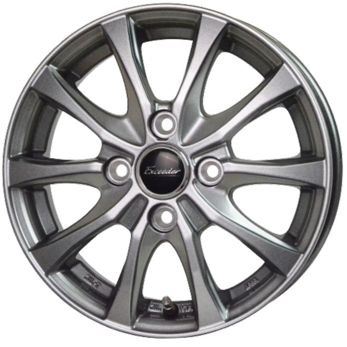ホイール4本セット Exceeder E07 ダークシルバー 16インチ 6J 45 4H-100