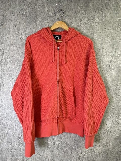 中古】SP25 STUSSY ｽﾃｭｰｼｰ Double Layer Waffle Zip Hoodie