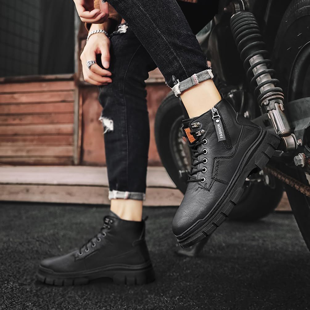 バイクシューズ メンズ ダイヤル式 オートバイ靴 プロテクトシューズ