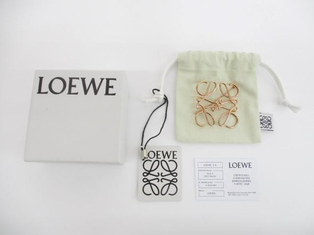 ロエベ LOEWE アナグラム ブローチ ローズゴールド