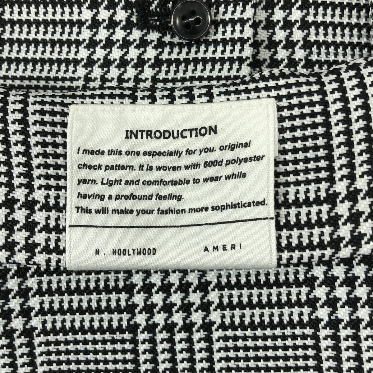 美品】 AMERI / アメリ | × N.HOOLYWOOD / エヌハリウッド CHECK