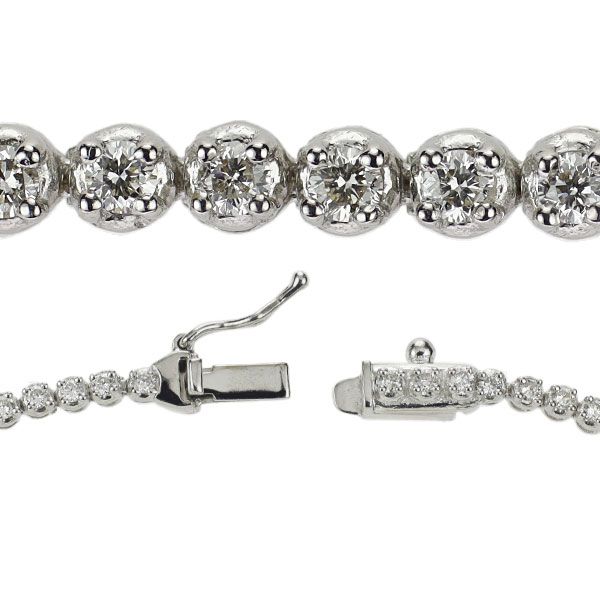 K18WG ダイヤモンド テニス ブレスレット 1.00ct - メルカリ