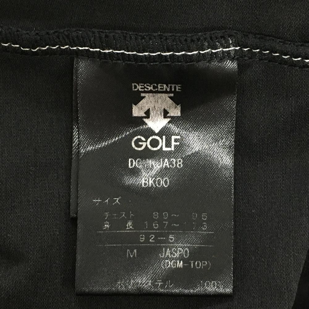 超美品】デサントゴルフ 半袖ポロシャツ 黒×ブルー 中田英寿