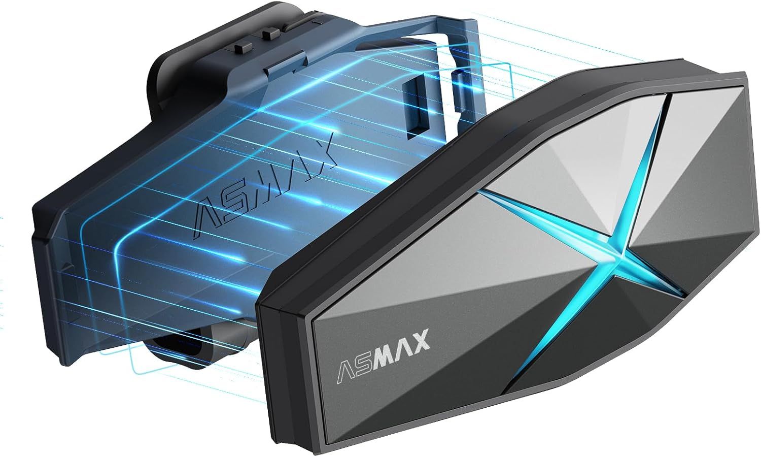 ASMAX F1 バイク インカム 10人同時メッシュ通信可能 Bluetooth5.3 日本語音声制御 他社のバイク用インカムと接続可能 音楽ながら通話 デュアルチップ・オクタコア バイク用通信機器 自動通信回