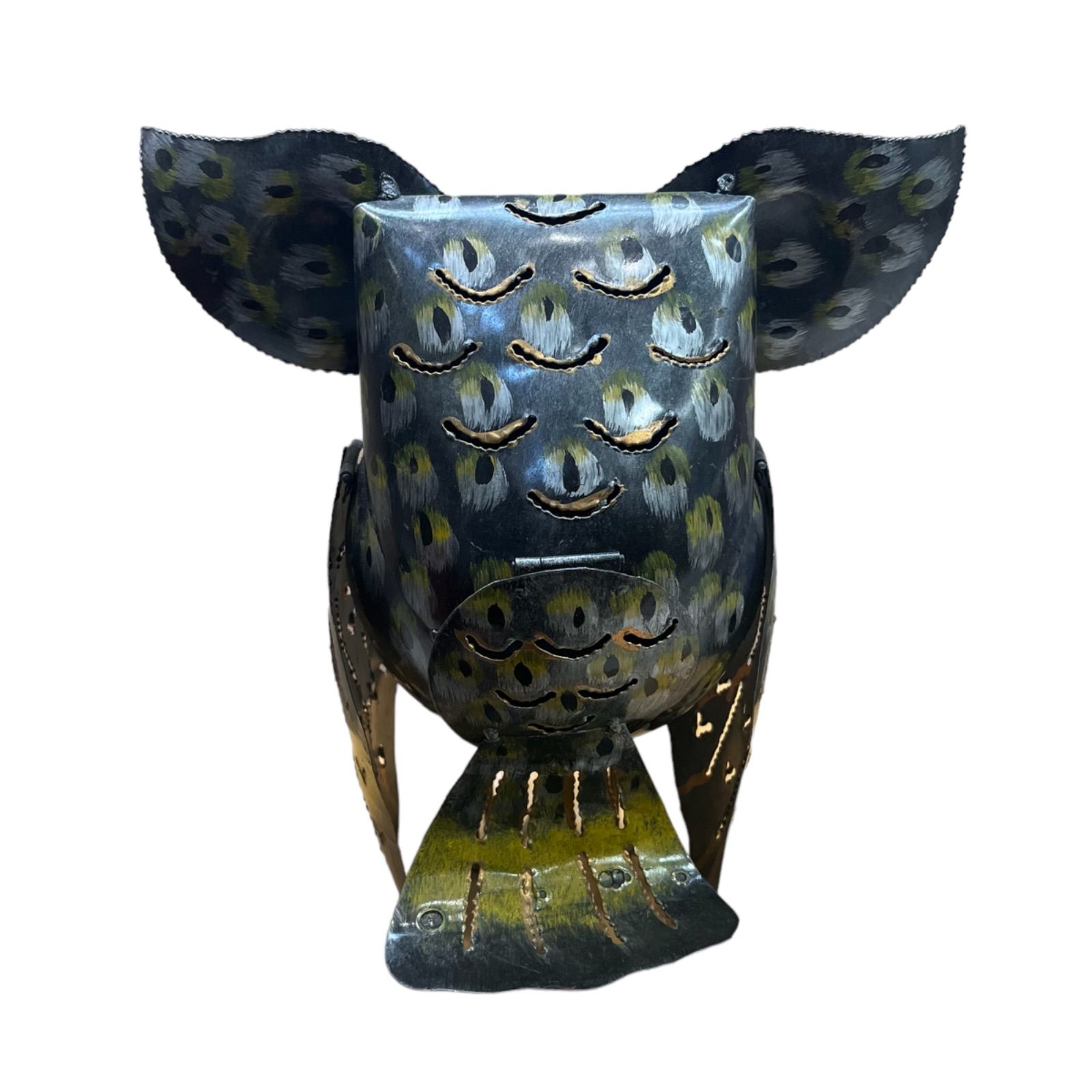 ふくろう フクロウ 梟 キャンドルホルダー アイアン ブリキ アジアン雑貨 バリ雑貨 かわいい ギフト プレゼント オブジェ インテリア 082-791