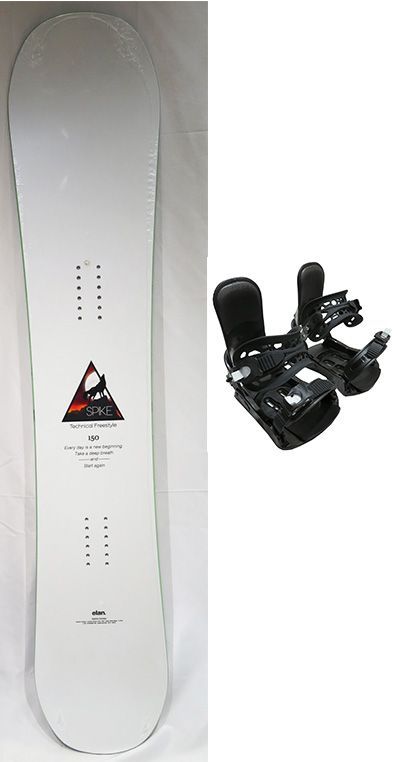 ELAN スノーボード ホワイト マルチカラー ELAN スノボ板+ビンディング