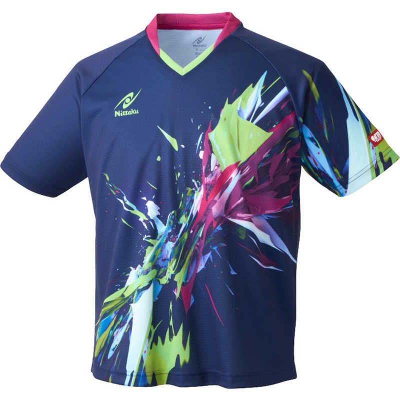 未開梱 ニッタク 卓球用品 Nittaku ユニセックス ブライトバーストシャツ ネイビー 3S NW2218