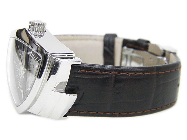 ハミルトン メンズ腕時計 ベンチュラ オート 自動巻 ブラウン 革ベルト スケルトン