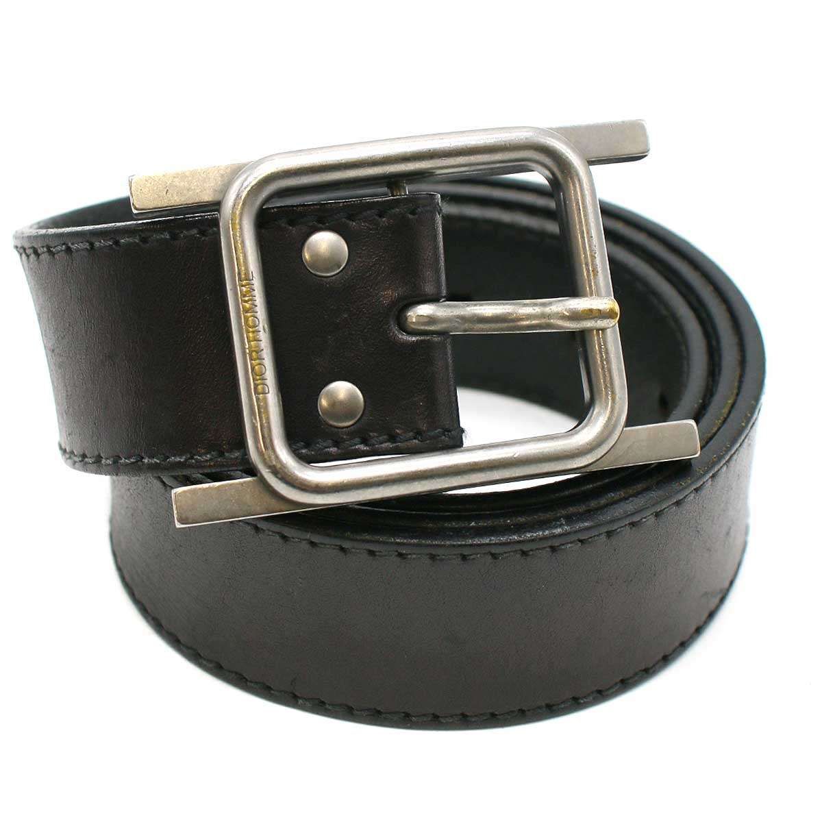 Dior Homme レザーバックルベルト 85 ディオールオム