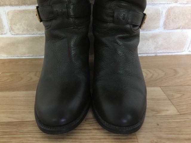 【中古】MAX MARA ﾏｯｸｽﾏｰﾗ ﾌﾞｰﾂ ﾛﾝｸﾞ ﾍﾞﾙﾄ ｼﾞｯﾌﾟｱｯﾌﾟ ﾚｻﾞｰ ﾌﾞﾗｳﾝ 37 33828688