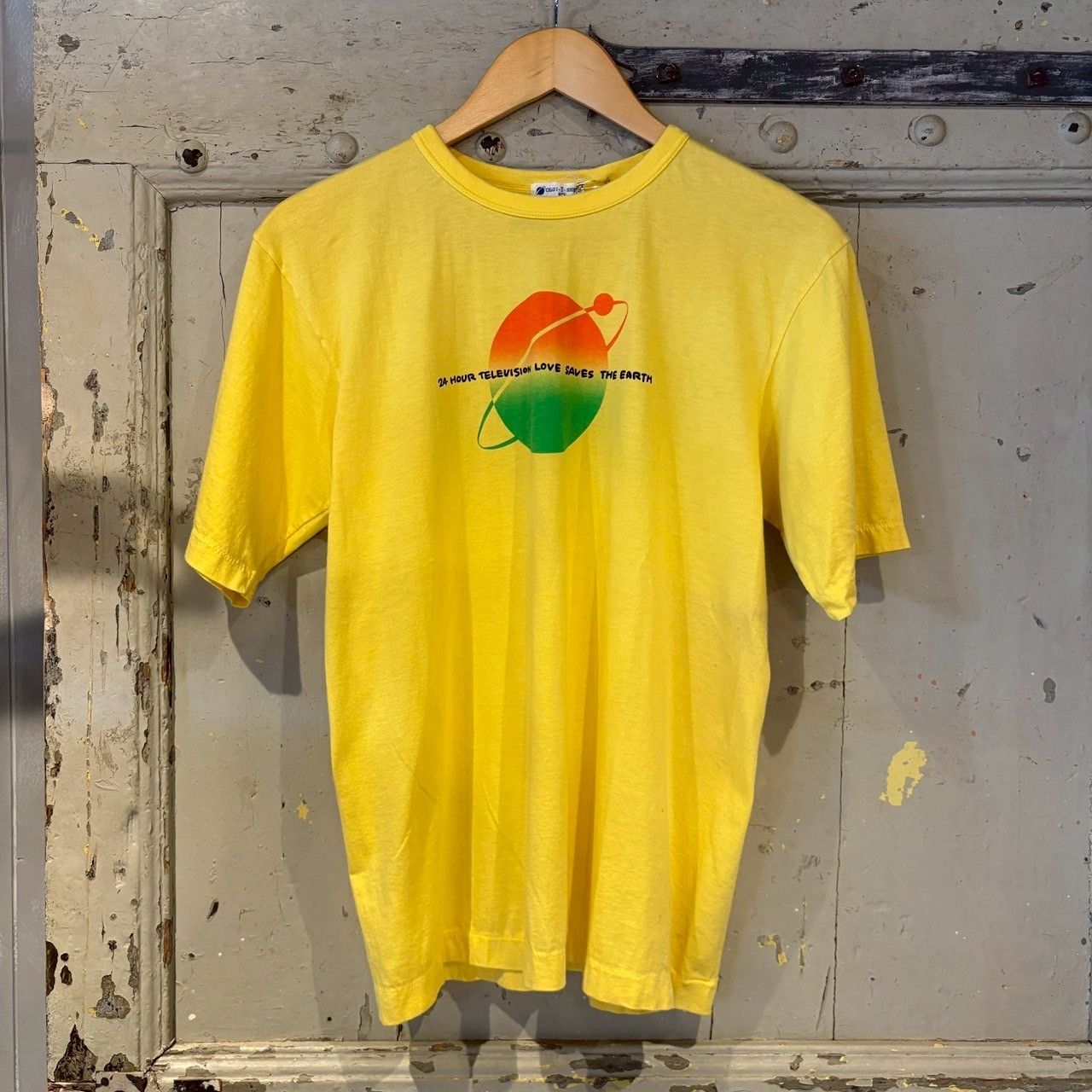 1989年 24時間テレビTシャツ チャリティーシャツ 黄色 Tシャツ