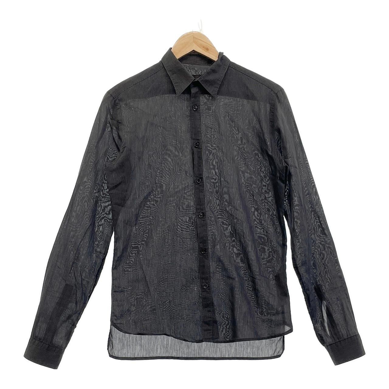 上品コーデはコレで安心！ ZARA ザラ シャツ メンズ S ブラック コットン BLACK TAG by スーツ