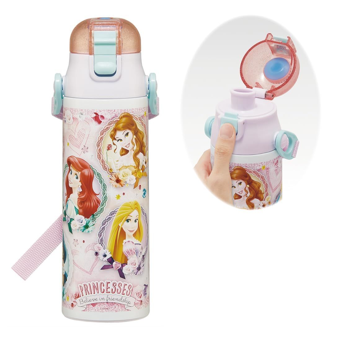 【人気商品】水筒 直飲み 580ml ディズニー プリンセス ステンレス 24 子供に優しい軽量タイプ 保冷専用 waterbottle 子供用 スポーツボトル かっこいい キッズ 子供 スケーター(Skater) こども 水瓶