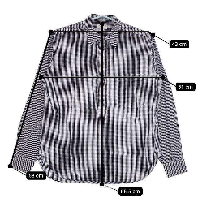 【美品】マーガレットハウエル　麻100% シャツ　チェック　プルオーバー　M MARGARET HOWELL プルオーバー MHM0841 0266191 チェック 長袖