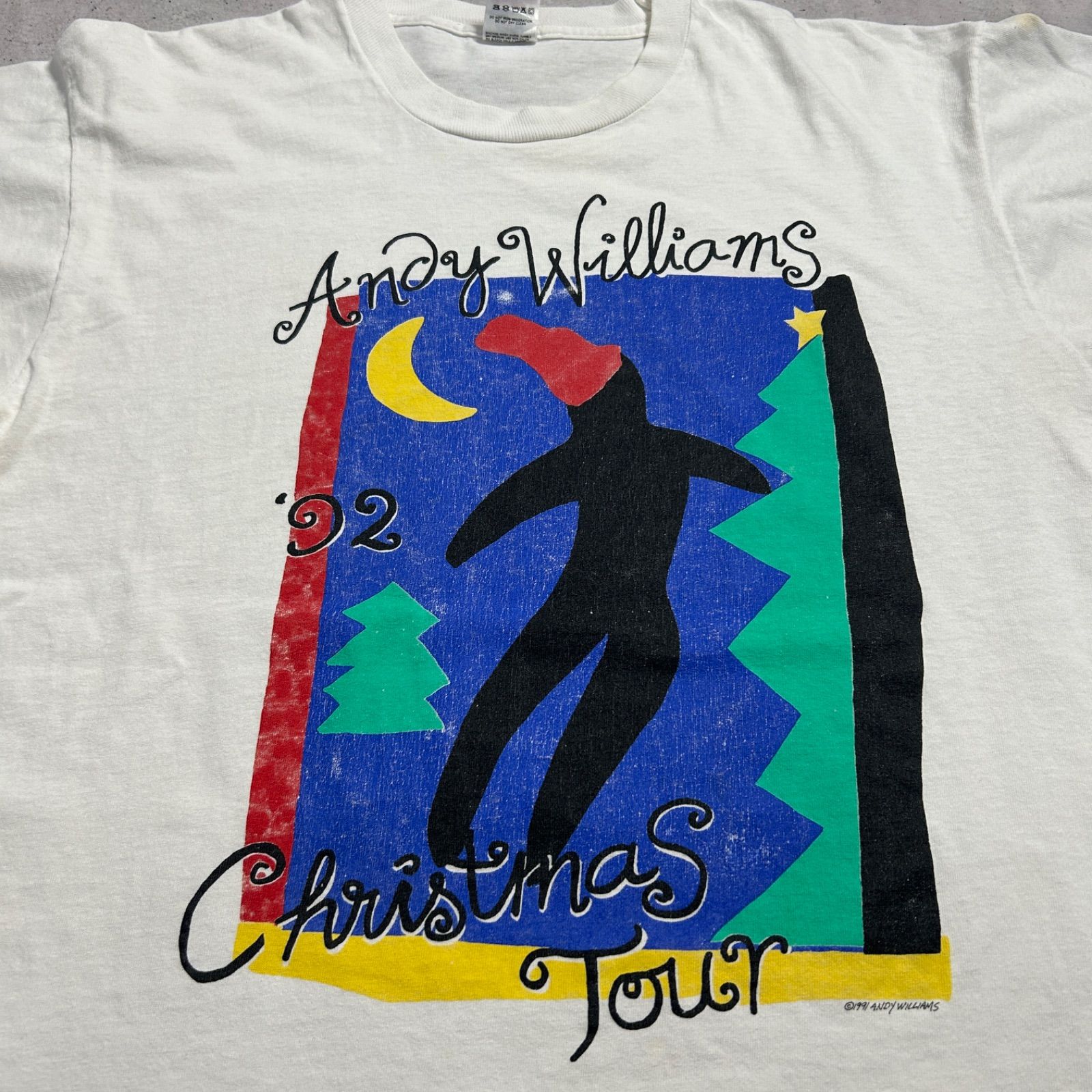 90s USA製 ANDY WILLIAMS ツアーt バンドt ビンテージt 袖裾