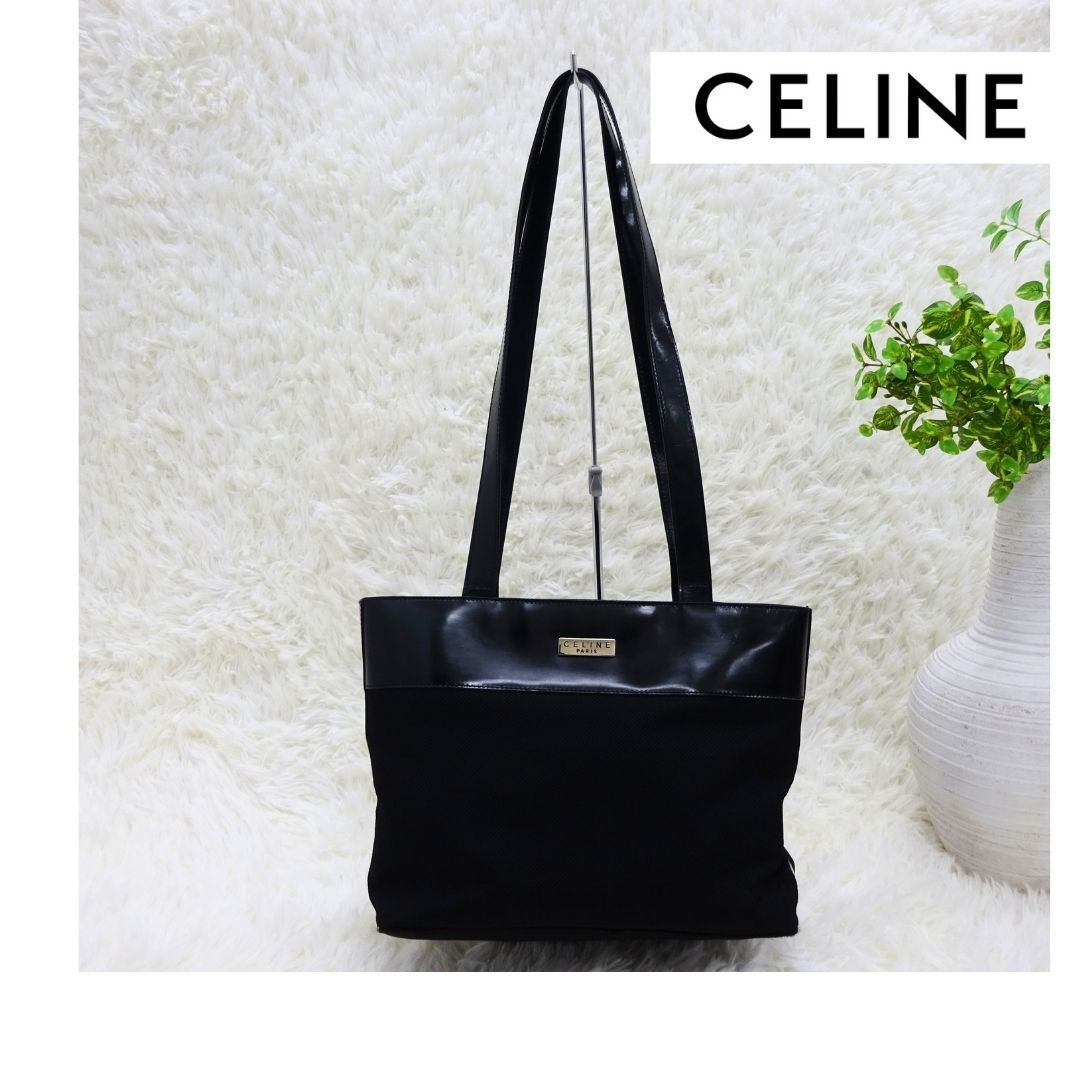 CELINE セリーヌ 黒 ショルダーバッグ トートバッグ - メルカリ