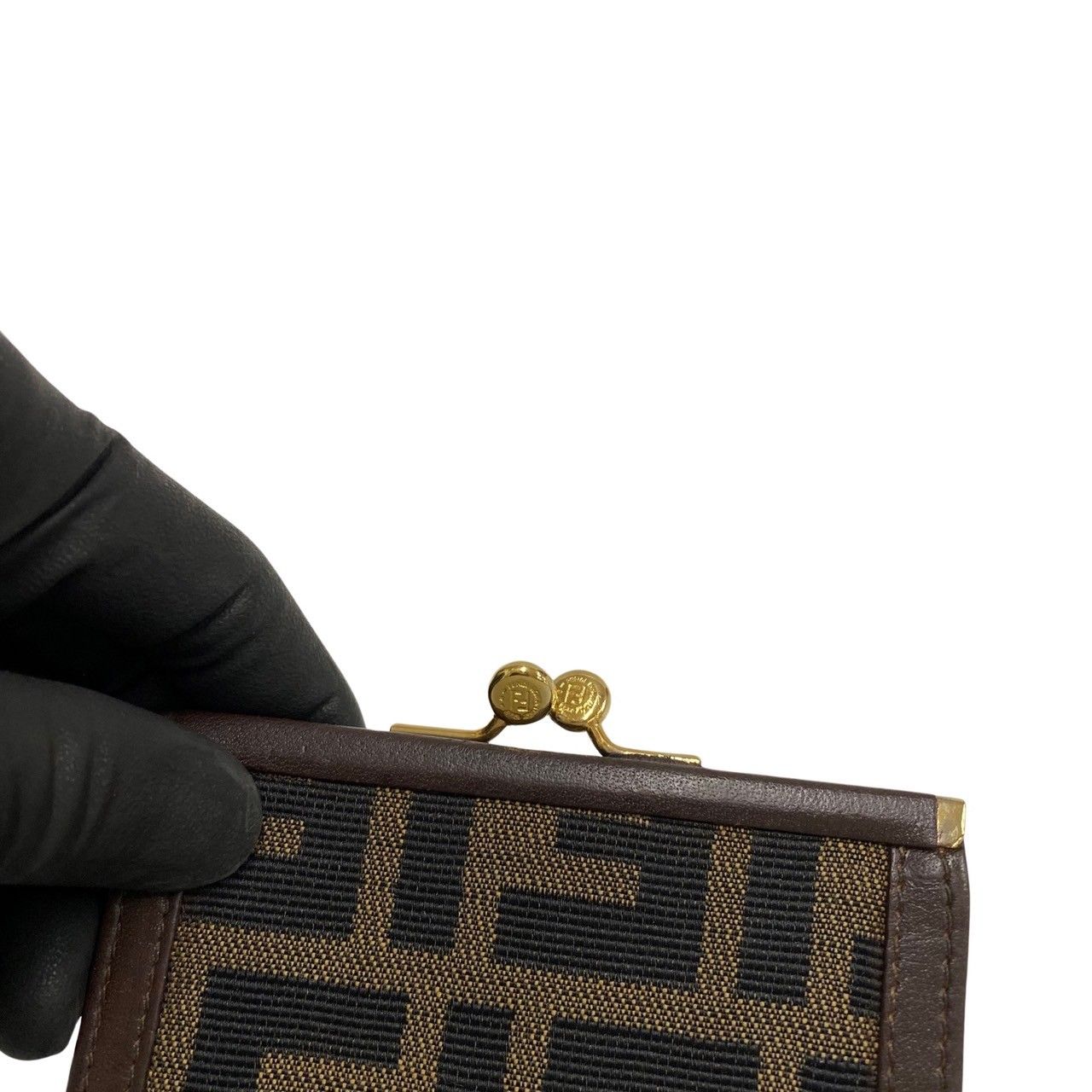 美品 FENDI フェンディ ペカン柄 コインケース ブラウン ロゴ 人気 フェンディ FENDI ペカン柄 コインケース 小銭入れ ロゴ 茶