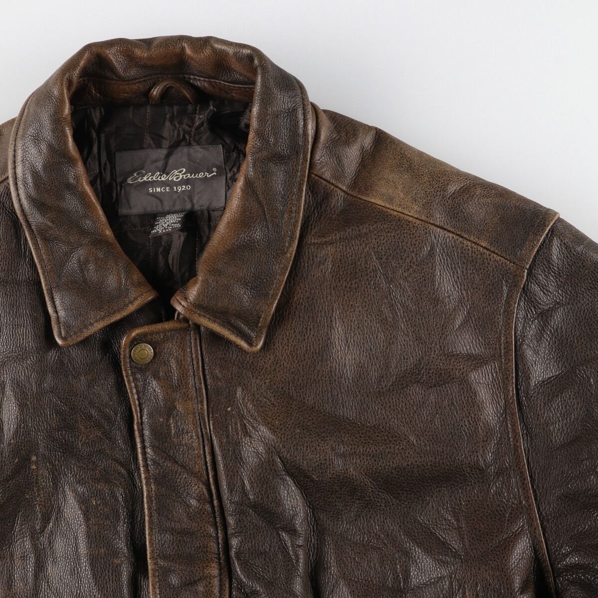 古着 ビックサイズ エディーバウアー Eddie Bauer A-2タイプ レザー 