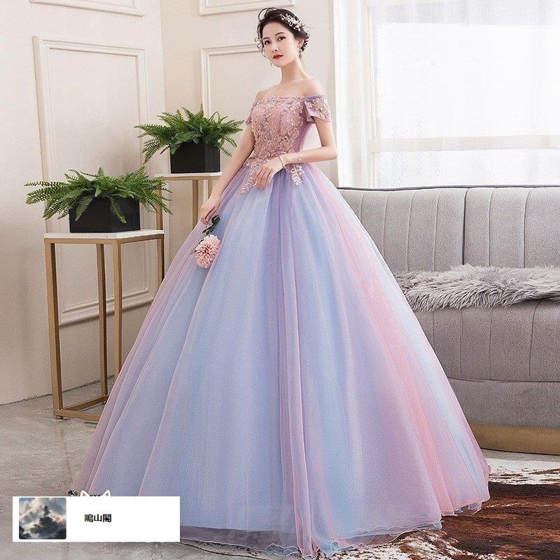 ウエディングドレス ドレス 二次会 花嫁 ロングドレス 大きいサイズ 3L オフショルダー 袖あり 半袖 レース プリンセスライン マキシWP数量 価格926