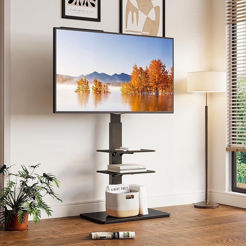 FITUEYES 3段式テレビスタンド TT307001MB FITUEYES テレビスタンド 壁寄せテレビスタンド 高さ調節可能