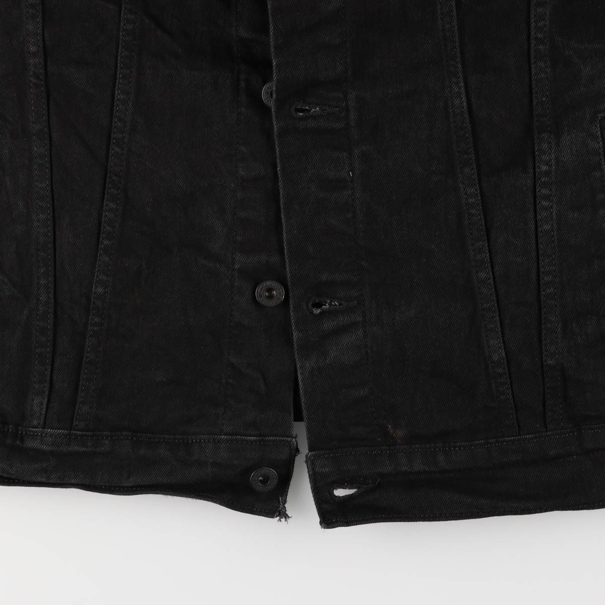古着 リーバイス Levi's ブラック デニムジャケット Gジャン メンズL