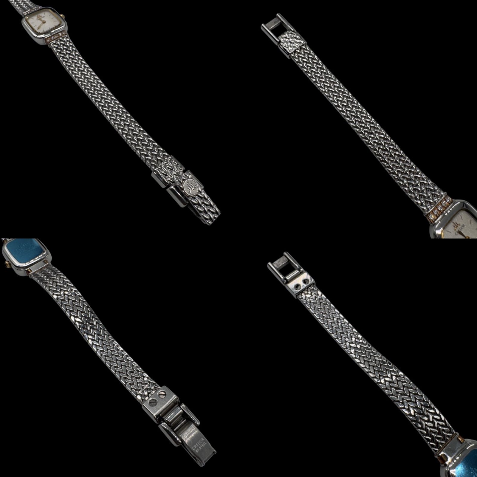 新品電池稼働 美品 SEIKO CREDOR セイコー クレドール 18KT SS ダイヤ