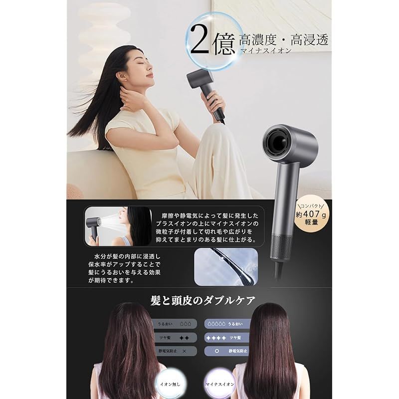 特価商品】NISSYO【日本正規品・2024新型ドライヤー】速乾 大