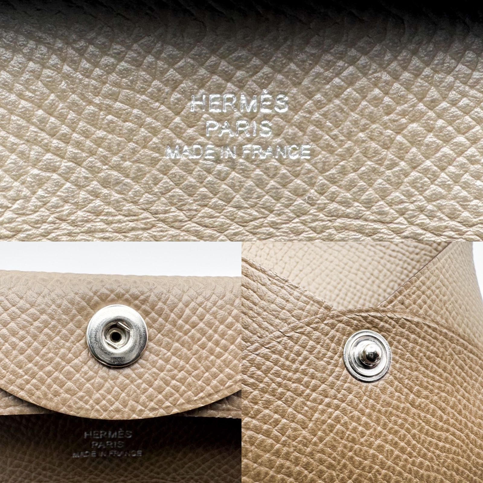 エルメス HERMES バスティア エトゥープ コインケース Z刻印