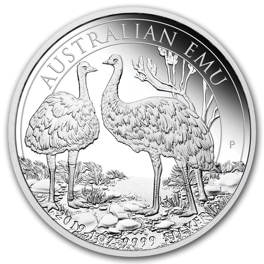 希少☆2019年 オーストラリア エミュー 純銀 1オンス銀貨 新品 保証書・カプセル付き] 2019年 (新品) オーストラリア「エミュー