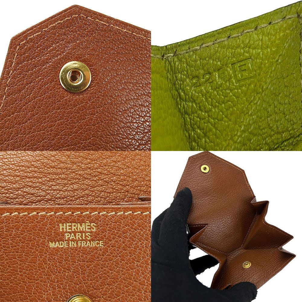 中古】エルメスコインケース小銭入れル・ヴァンキャトル□F刻印 中古】エルメスコインケース小銭入れル・ヴァンキャトル□F刻印