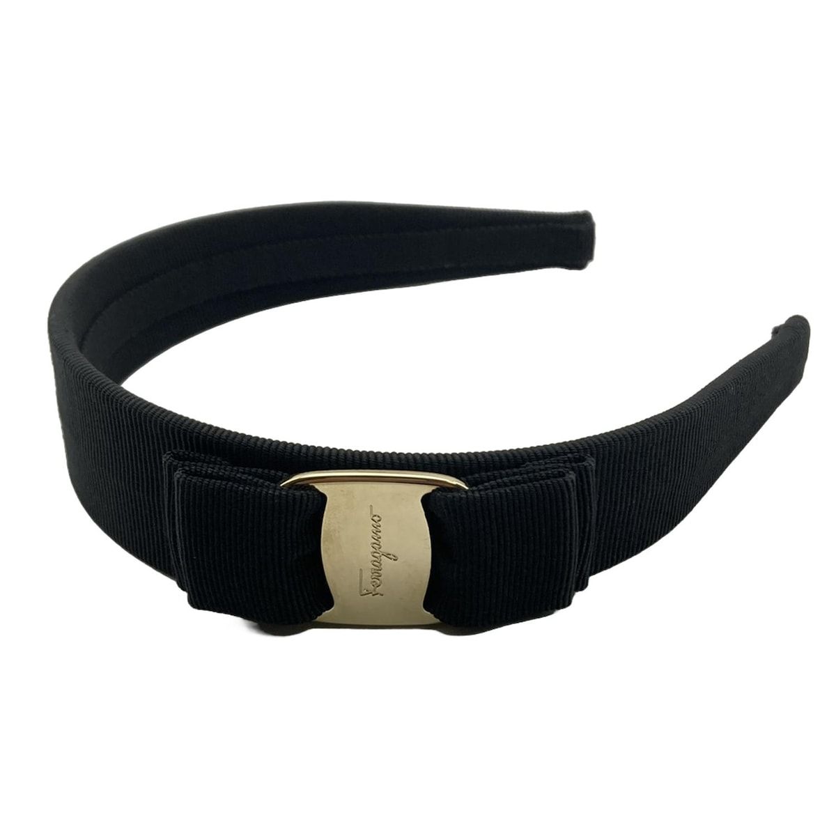 Salvatore Ferragamo カチューシャ 黒 ゴールド 【公式通販】