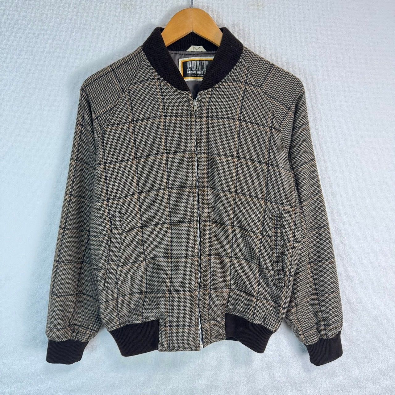 90s Vintage ヴィンテージ ジャケット 総柄 ブルゾン メンズ チェック