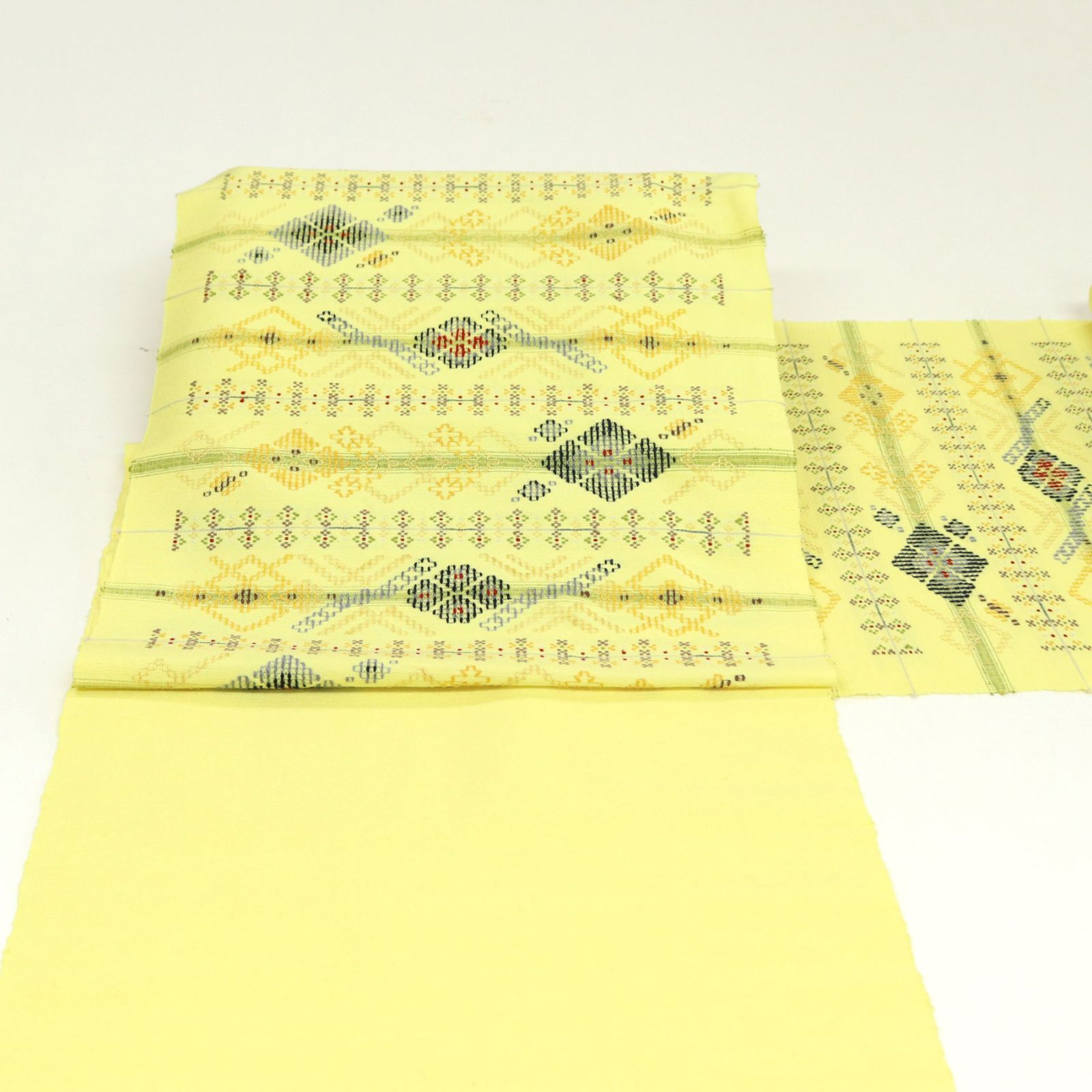 ona4542 沖縄県 読谷山 花織 手織り 九寸 名古屋帯 お仕立て付き 2