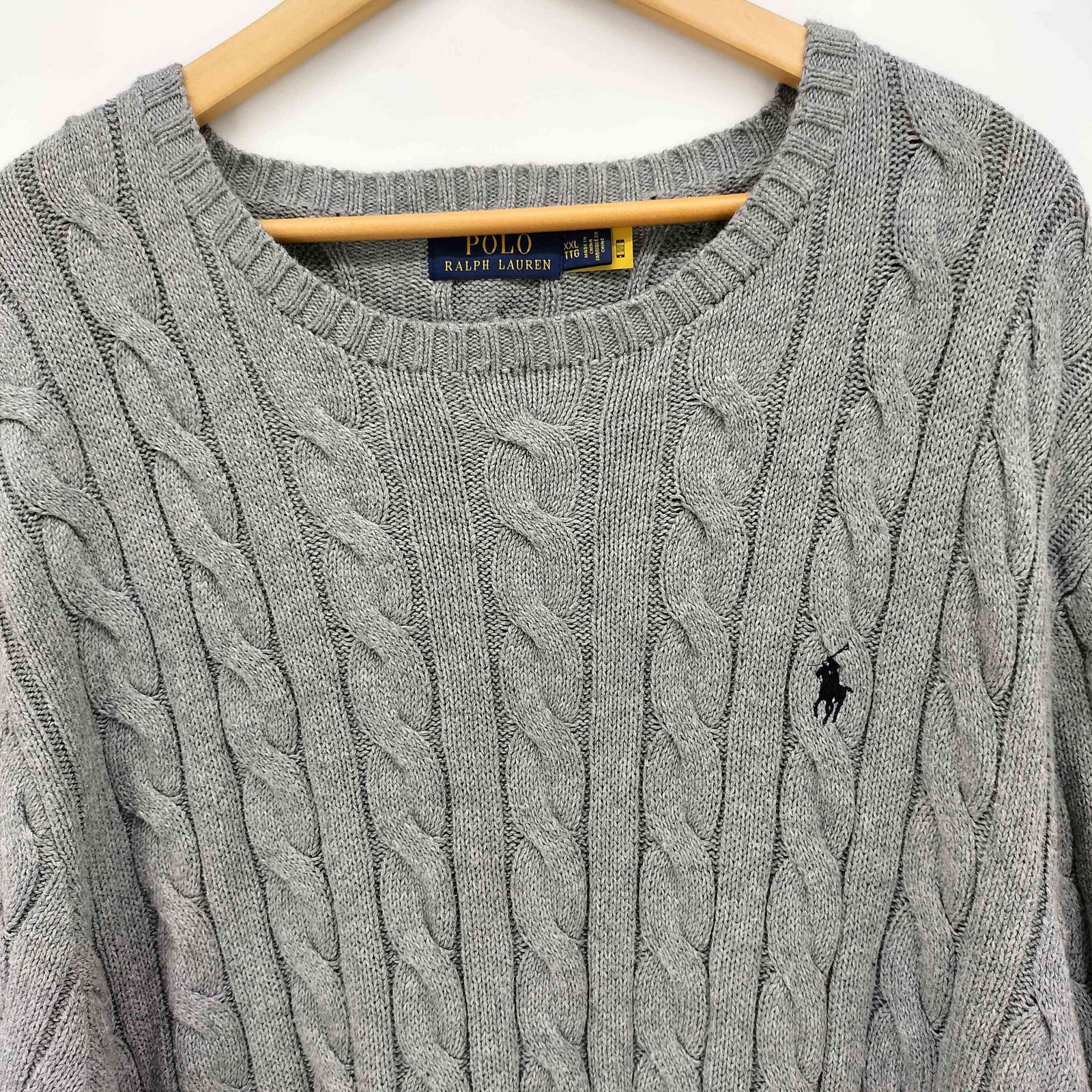 ポロラルフローレン ケーブルニット カシミヤ セーター ポニー刺繍 M グレー m80419293491_1.jpg?1745848293