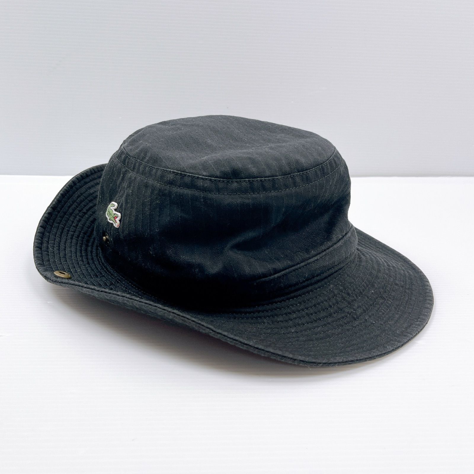 【新品未使用】LACOSTE バケットハット ブラック 新品 ラコステ バケットハット ブラック ラコステ 帽子 lacoste
