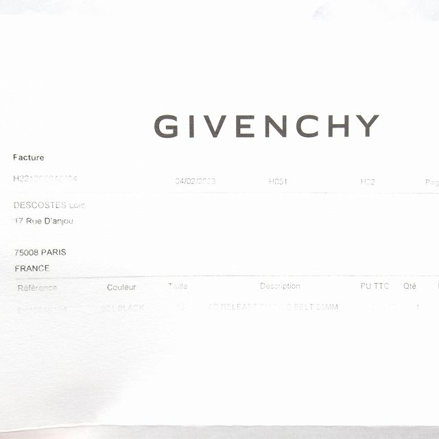 23ss ジバンシィ GIVENCHY 4G ロゴ バックル レザー ナイロン ...