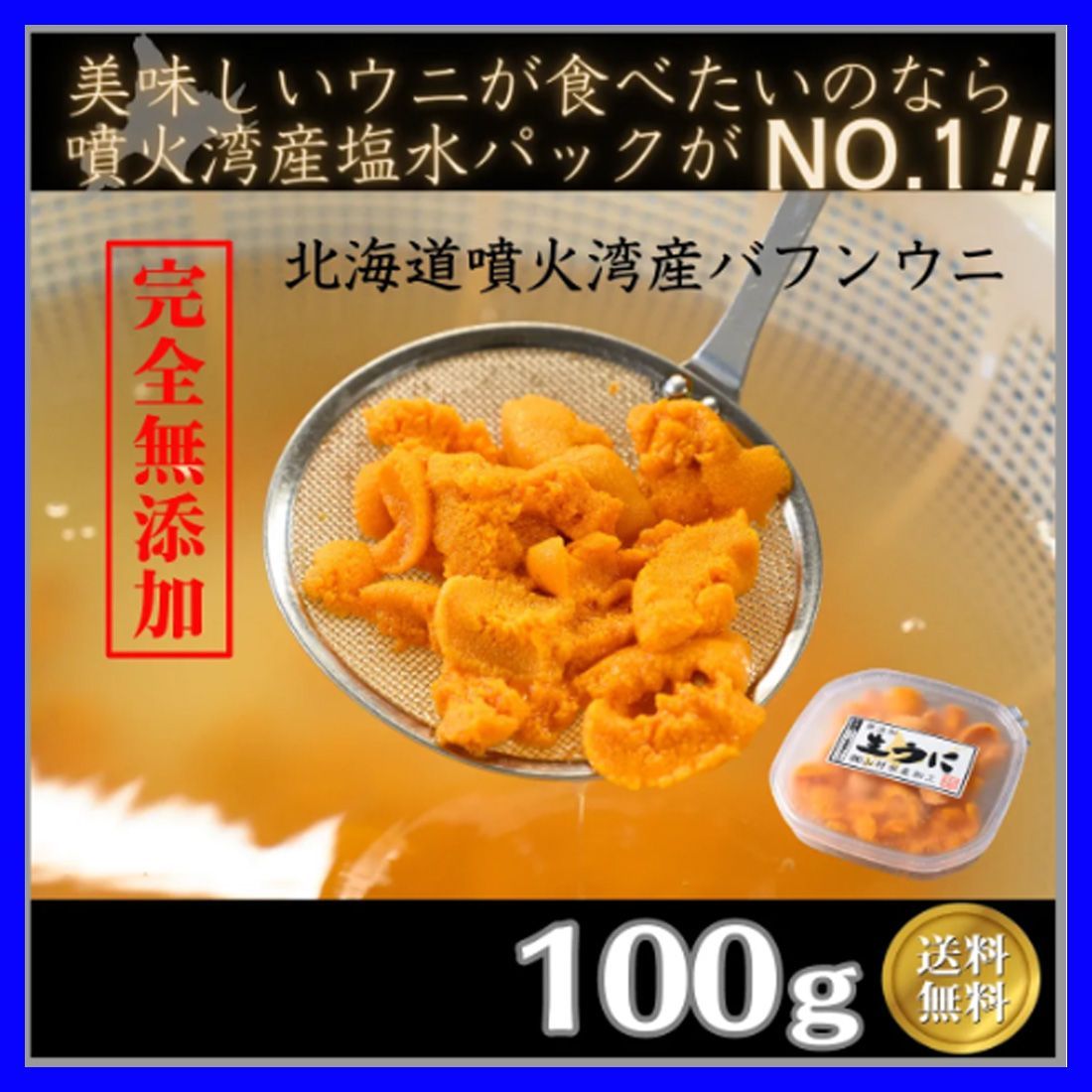 無添加 北海道産 塩水バフンウニうにウニ100ｇ   人気 おいしい 美味しい おすすめ ビールのつまみ おつまみ お取り寄せ ギフト 贈答用 業務用父の日母の日