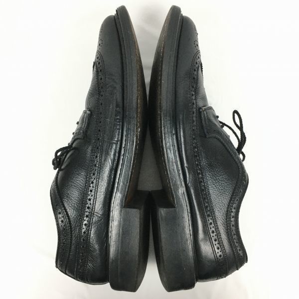 70s-80s?/USA製/Vintage☆ロングウイングチップ アメリカンブローグ 黒